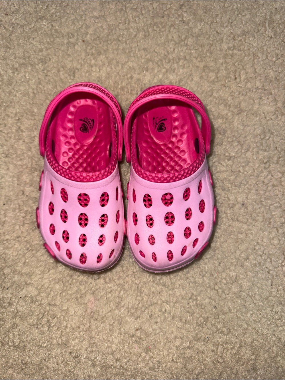 Kids Pink Dual-Tone Clog Sandals